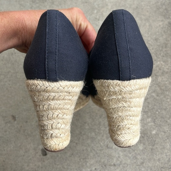 J CREW FACTORY Canvas Espadrille Wedges NWOB Size 8.5 - Picture 2 of 13